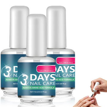 Generic 3 Days Nail Care front packaging showing trio bottles and branding for treatment
