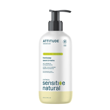 ATTITUDE front label showing product name and benefits for sensitive skin