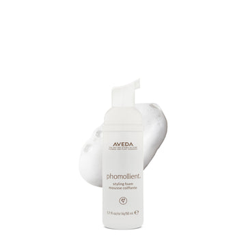 Aveda Phomollient front bottle showing compact travel size and clear label benefits
