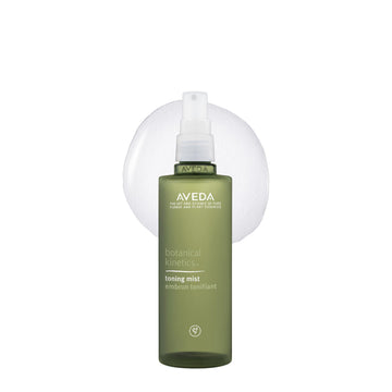 Aveda bottle front packaging showing label and 5 fl oz size, clear brand visibility and benefit