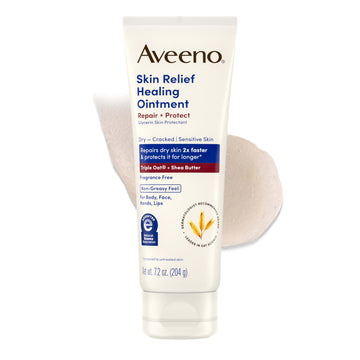Aveeno front packaging showing tube and product benefits for fast relief