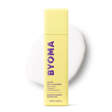 BYOMA front bottle view showing clean design and gentle cleanser benefits