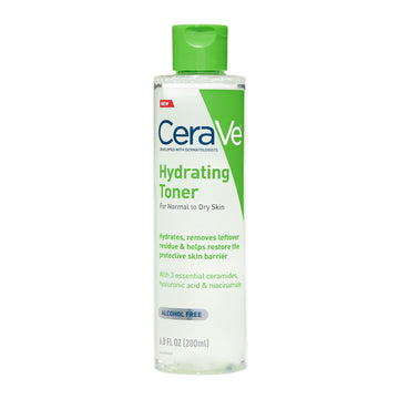 CeraVe front packaging showing full toner bottle and product benefit