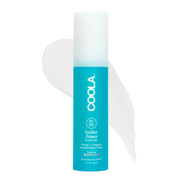 COOLA SunBlur front packaging showing SPF 50 and matte finish benefit
