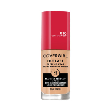 covergirl bottle front view showing Classic Ivory shade and full-coverage benefit