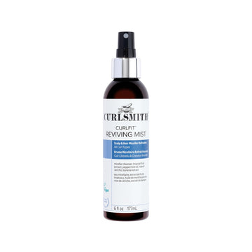 CURLSMITH front packaging showing CurlFit Reviving Mist benefits