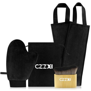 CZZXI front packaging showing complete tanning kit and benefits