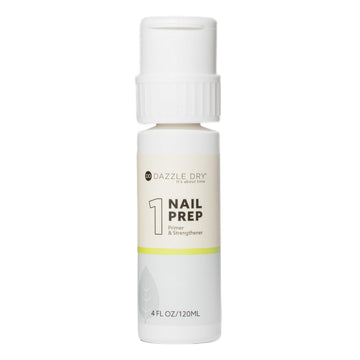 Dazzle Dry Step 1 front bottle with Menda pump showing label and volume benefit