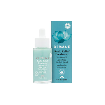 derma-e front bottle showing product and benefit of soothing relief