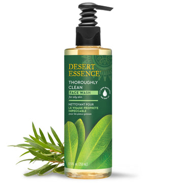 Desert Essence front bottle showing label and cleanser benefits