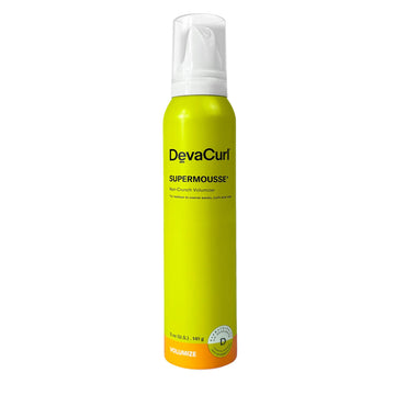 DevaCurl SuperMousse front packaging showing label and size for clear identification and benefits