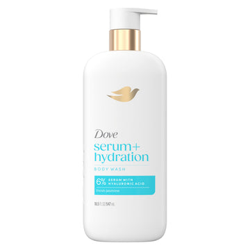 Dove bottle front view showing hydration boost and benefits