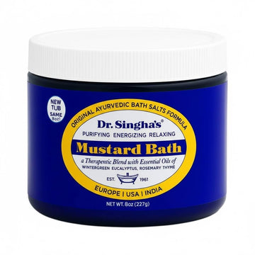 Dr. Singha's jar front label showing product identity and clean ingredients