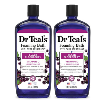 Dr Teal's front packaging view showing elderberry scent and calming benefit