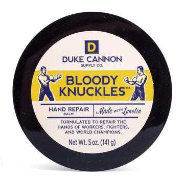 Duke Cannon front tin showing product and durable packaging for easy storage