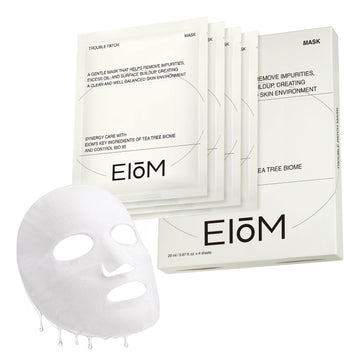 EIOM front packaging showing full-face hydrocolloid mask and benefits