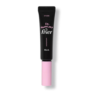 ETUDE front packaging of Dr. Mascara Fixer showing compact tube and branding benefit long hold