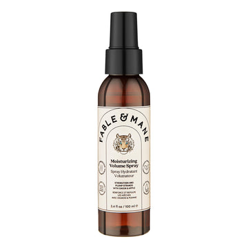 Fable & Mane front packaging showing volumizing spray benefits