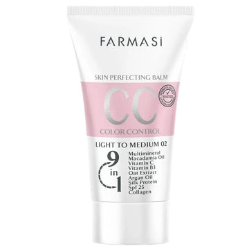 FARMASi front tube of CC cream showing packaging and quick coverage benefit