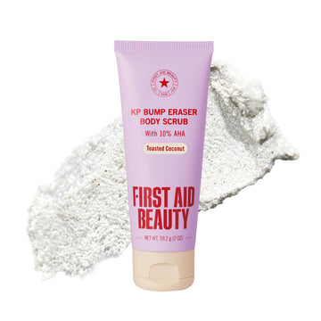 First Aid Beauty front packaging showing KP Bump Eraser benefits and scent