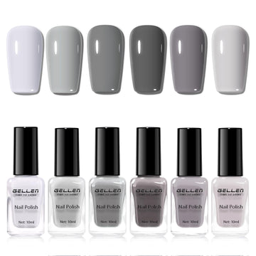 GELLEN front packaging showing six gray bottles and quick-dry benefit