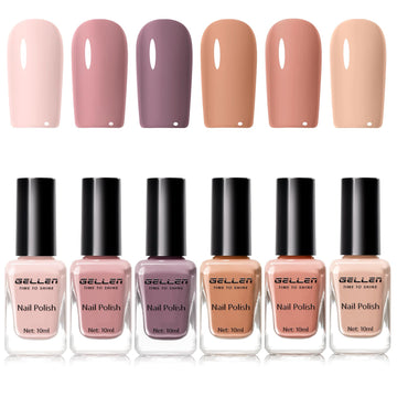 GELLEN front packaging showing six neutral polishes and set balance benefit