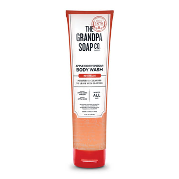 The Grandpa Soap Company front label showing product name and volume for clear identification