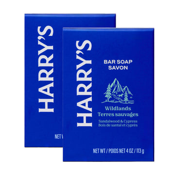 Harry's front packaging showing two 4 oz bars and product name for clarity