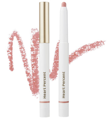 Heart Percent front packaging showing rose beige shade and compact design benefit