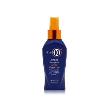 It's A 10 front bottle image showing label and compact 4 oz size benefit travel convenience