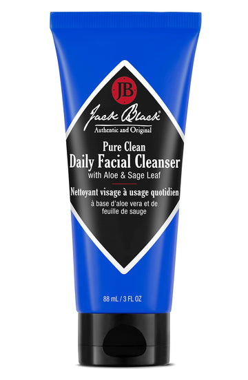 Jack Black front packaging of the cleanser showing label and travel-friendly size