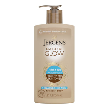 Jergens hydra gel front packaging showing bottle and branding benefits