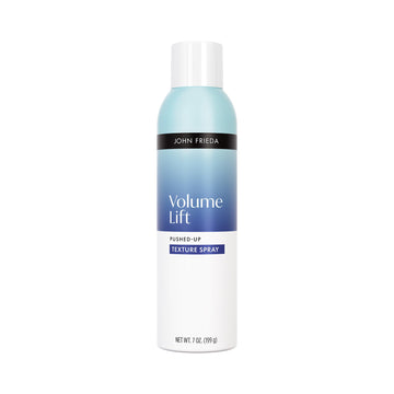 John Frieda front packaging showing lightweight texture spray benefits