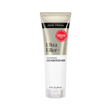 John Frieda front packaging showing ULTRAfiller conditioner benefits