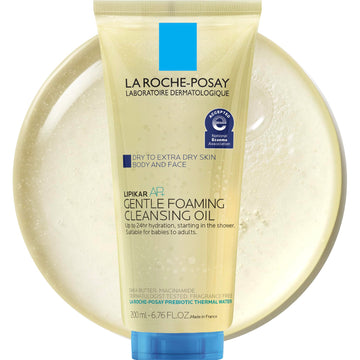 La Roche-Posay bottle front packaging showing gentle cleanser benefits