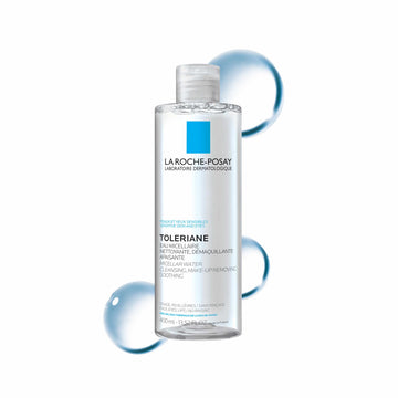 La Roche-Posay front packaging showing bottle and label, highlights gentle cleansing