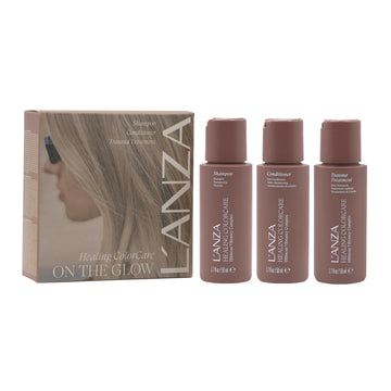 L’ANZA healing colorcare mini kit front packaging showing trio travel benefit