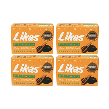 Likas papaya soap front packaging showing brand and bar benefits