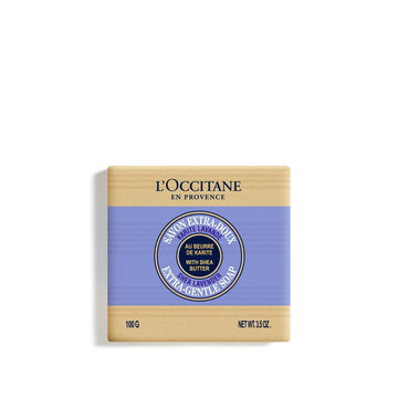 L'OCCITANE soap front packaging showing brand and lavender scent benefit