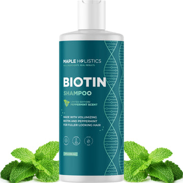 Maple Holistics front bottle view showing clean design and volume benefit