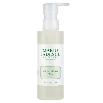 Mario Badescu cleansing oil front bottle showing sleek packaging and nourishing formula