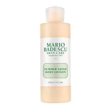 Mario Badescu bottle front view showing elegant packaging and glow