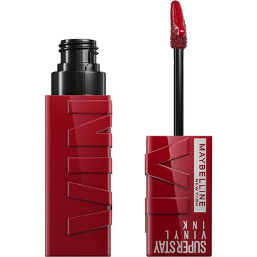 Maybelline front packaging showing cranberry red lipcolor and product name
