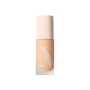 MORPHE Lightform foundation front bottle showing ergonomic pump and branding for easy dispensing
