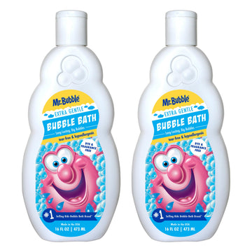 Mr. Bubble front label showing gentle unscented formula benefits