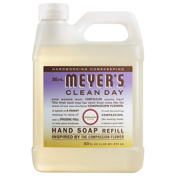Mrs. Meyer's Compassion Flower front bottle showing clean labeling and size benefit