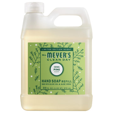 Mrs. MEYER'S front label of 33 fl oz Iowa Pine refill highlighting scent and size