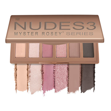 MYSTER ROSEY palette front view showing six nudes, perfect for travel