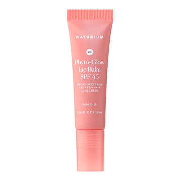 Naturium Phyto-Glow front tube showing tinted gloss and SPF45 protection benefit