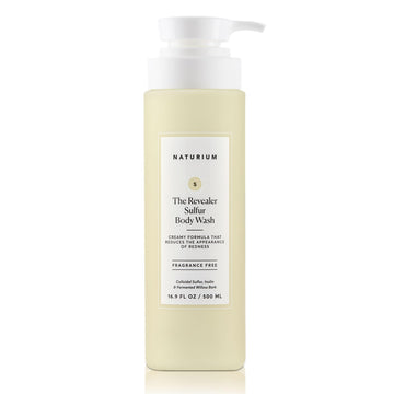 Naturium bottle front view showing label and 500 mL size, clear calming benefit